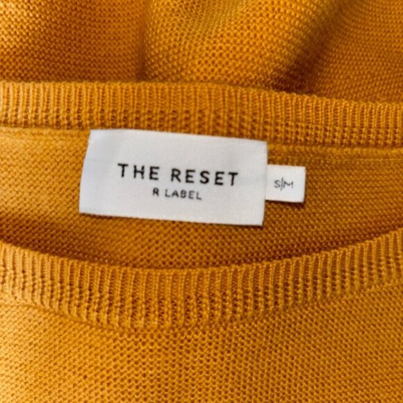 The Reset R Label mustard yellow wool knit top size S/M - Picture 2 of 3